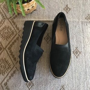 clarks sharon dolly suede wedge loafer